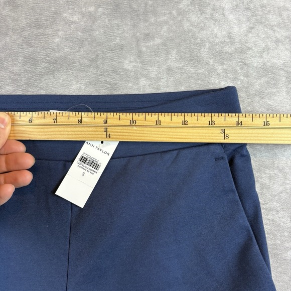 Ann Taylor Pants Womens Small Blue Weekend Collection Wide Leg Pant Flare NEW - Picture 5 of 12